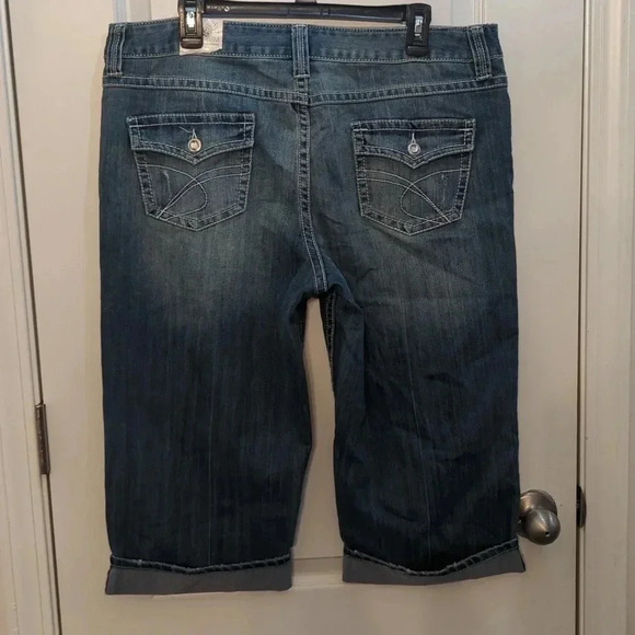 INC New Blue Denim Jean Skimmer Capri Cropped Pants - Picture 4 of 9